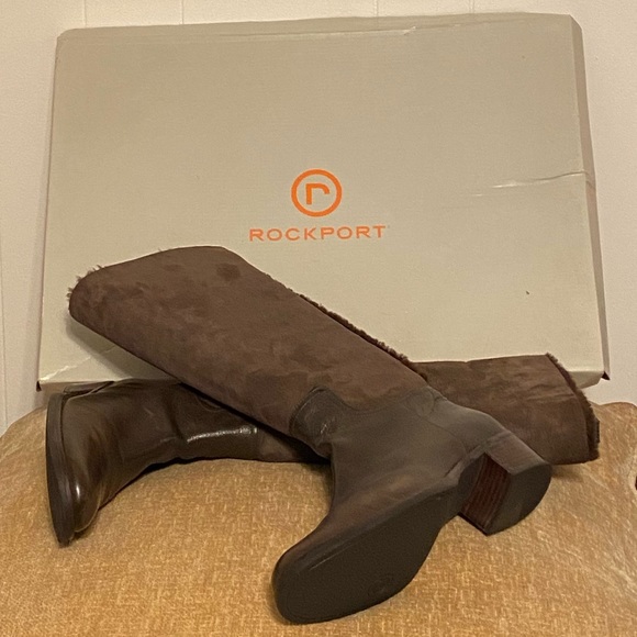 ROCKPORT Modinha women’s Boot size 7.5 Dark Brown 100% Leather / rubber outsole - Picture 3 of 5